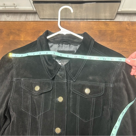 For Joseph Black Lined 100% Suede Leather Basic Jacket Women’s Size M - Picture 14 of 16